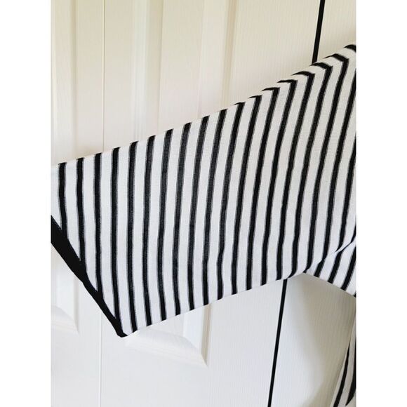 Exclusively MISOOK M Colorblock Striped Cardigan Sweater 1/2‎ Sleeve Knit Drape - Picture 4 of 6